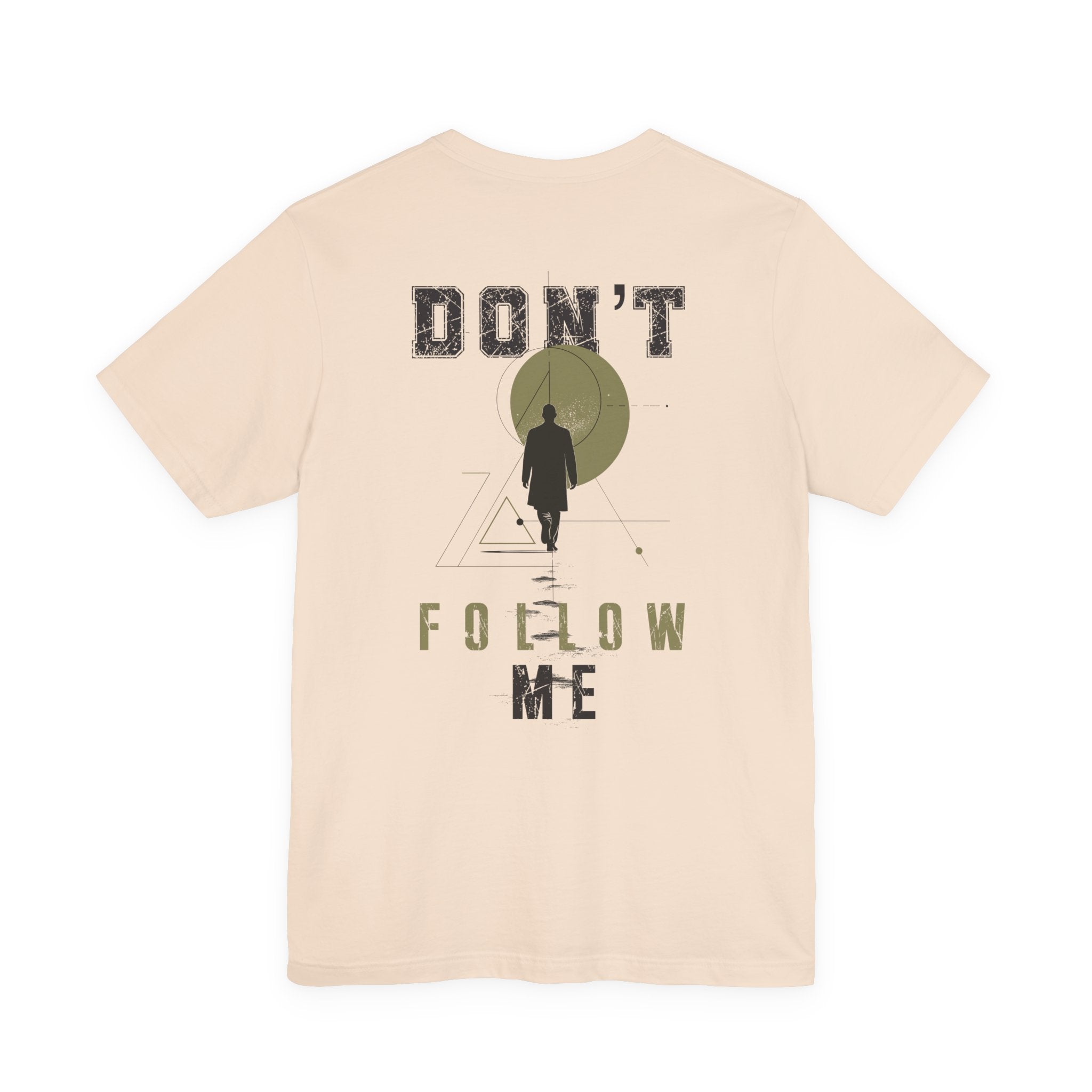 Don't Follow Me Graphic Tee #02 — Back side. Minimalist Silhouette Streetwear Shirt