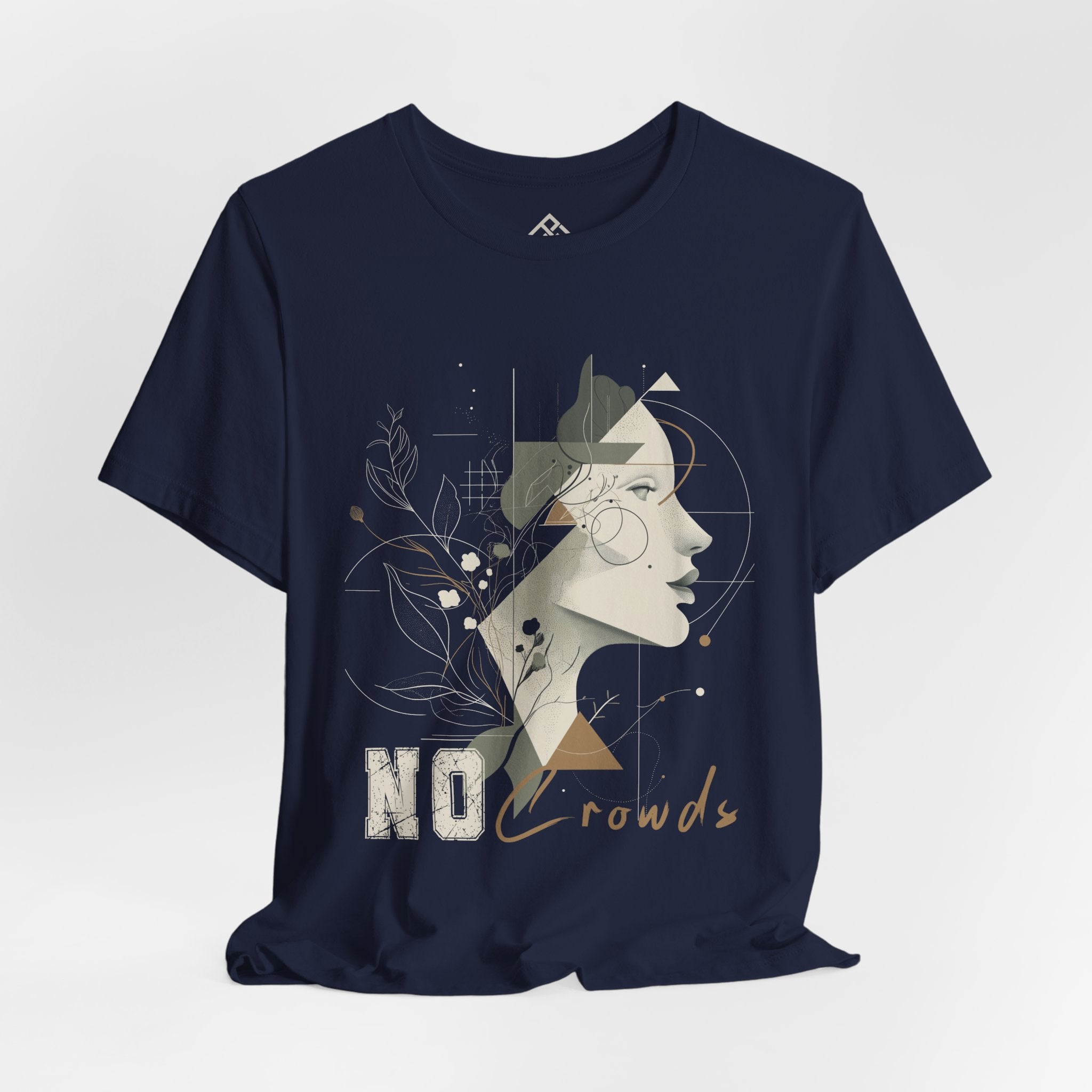 No Crowds Tee #12 — Minimalist Profile Art Shirt