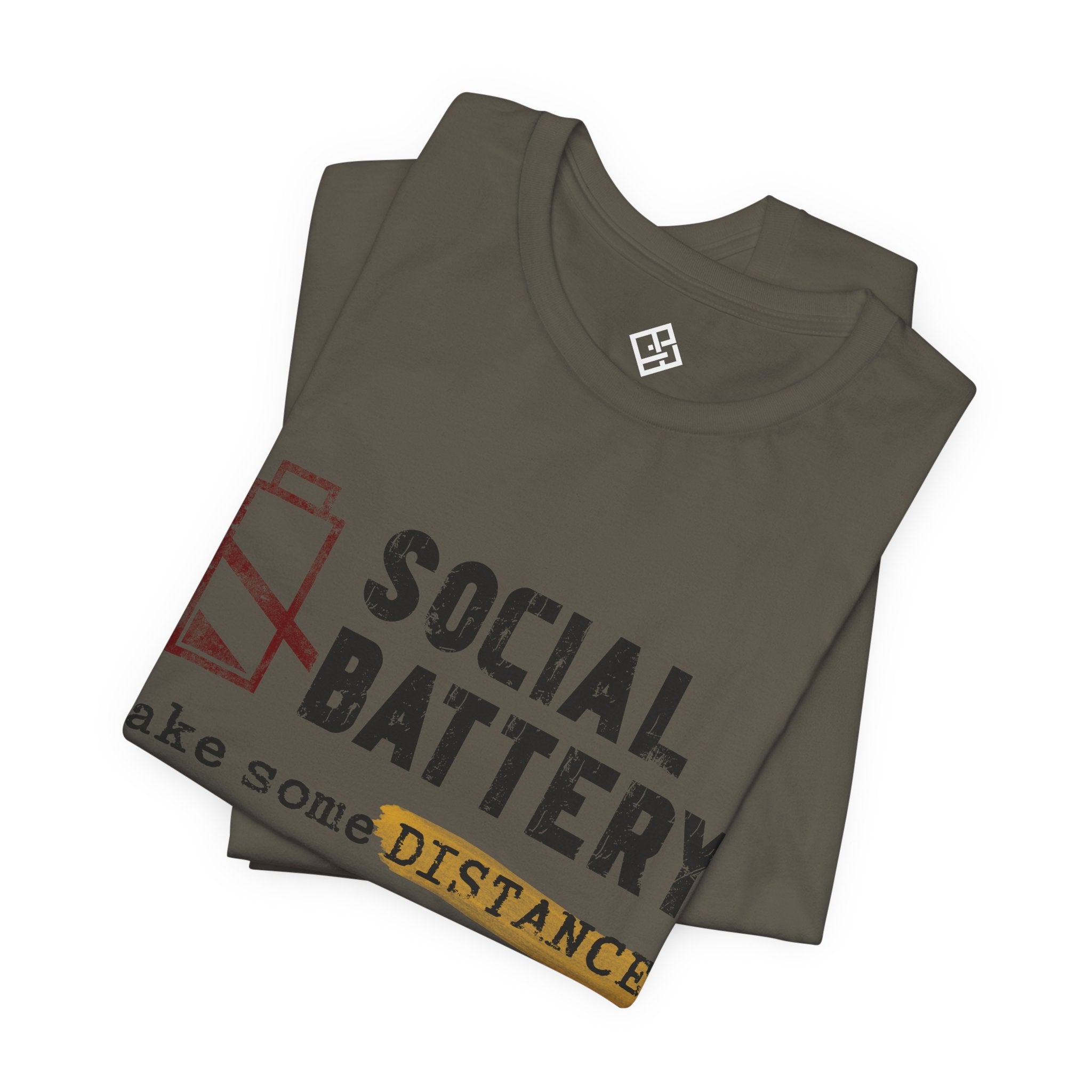 Social Battery Tee — "Take Some Distance" Graphic T‑Shirt