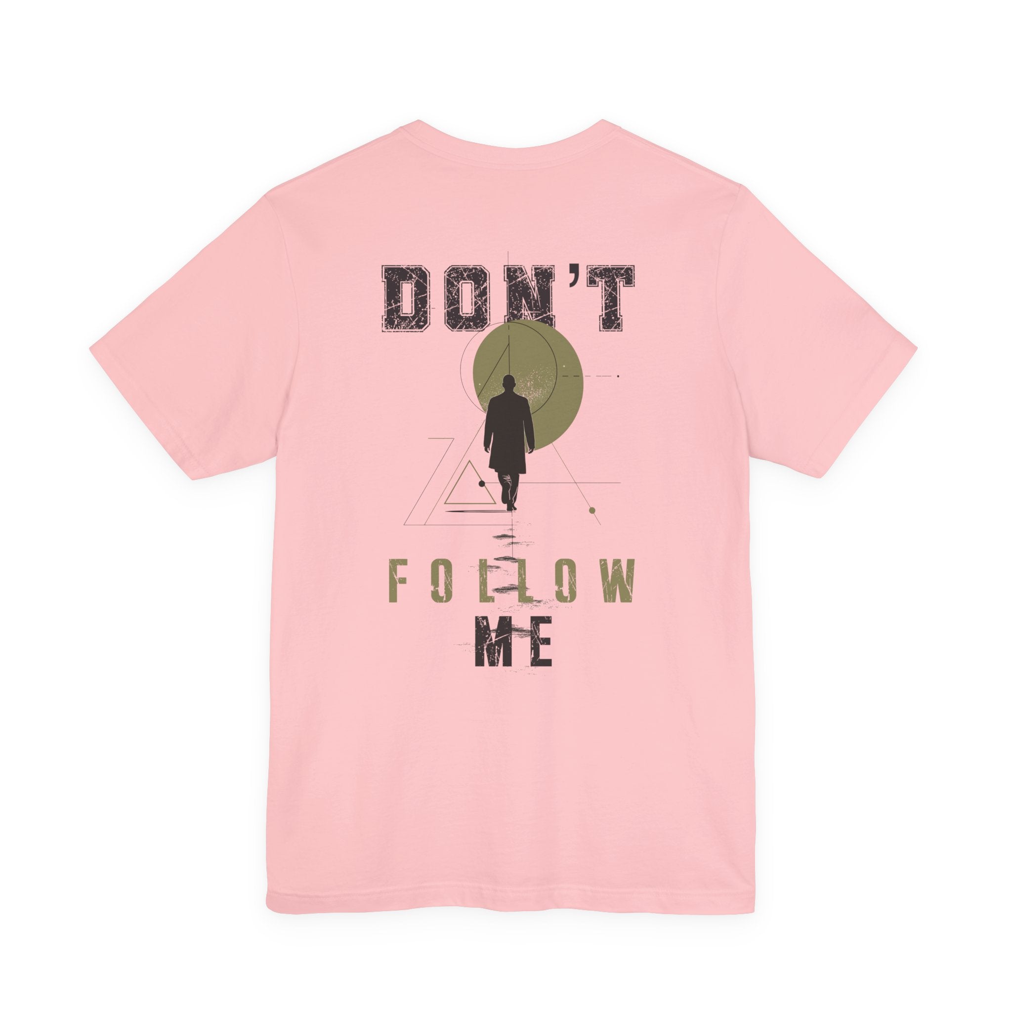 Don't Follow Me Graphic Tee #02 — Back side. Minimalist Silhouette Streetwear Shirt
