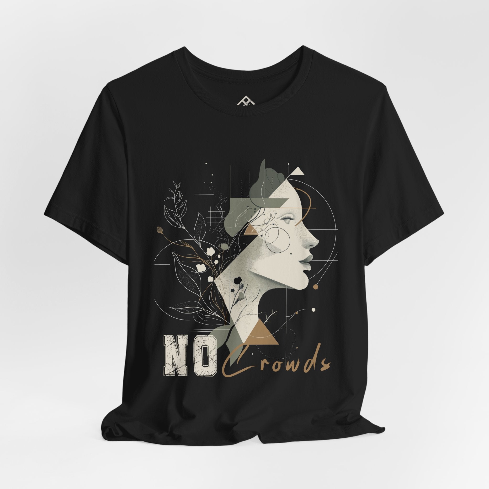 No Crowds Tee #12 — Minimalist Profile Art Shirt