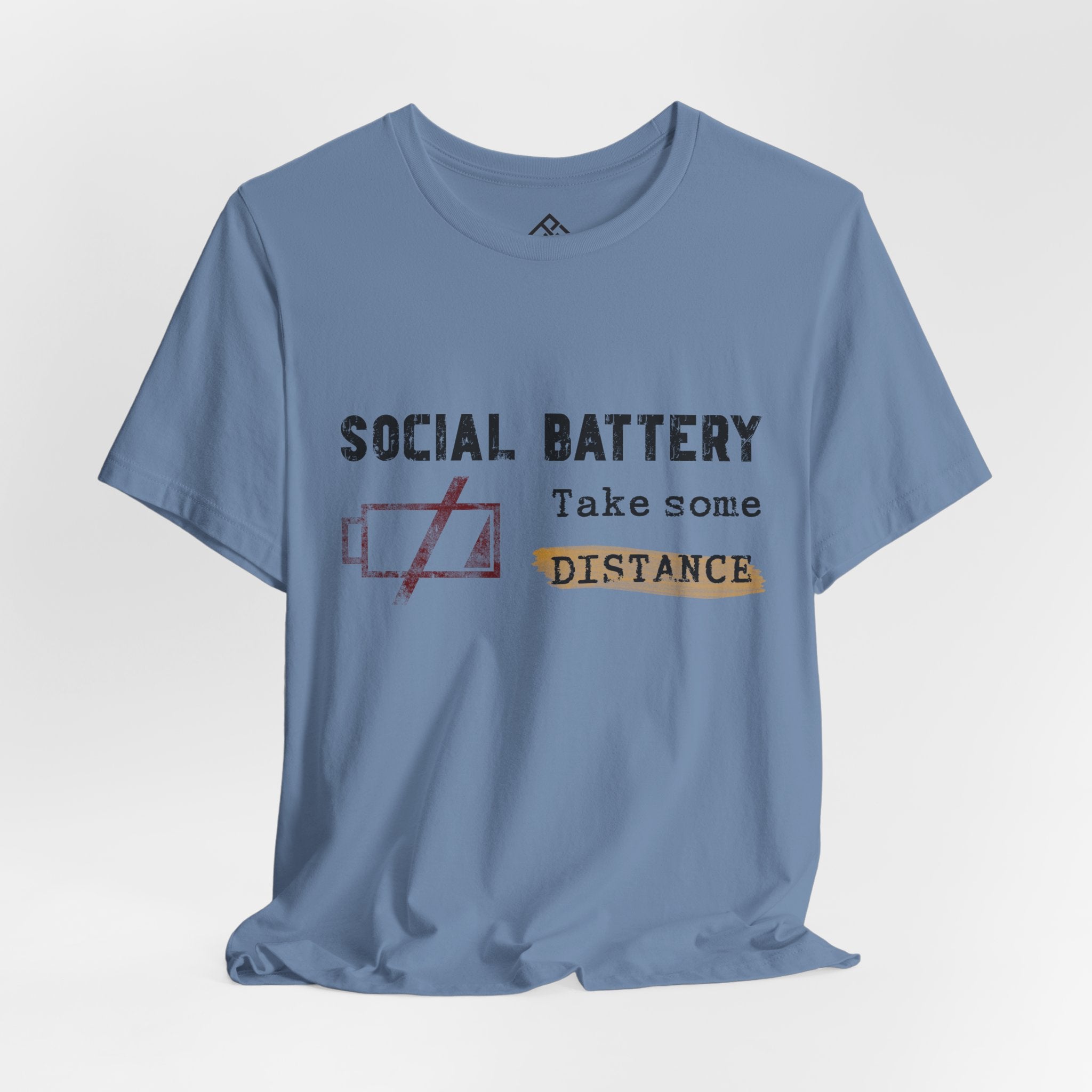 T-Shirt - "Social Battery: Take Some Distance" Graphic Tee — Introvert Humor Shirt